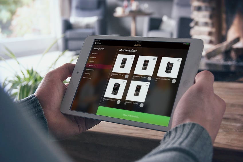 cafe bars digitala lösning på surfplatta