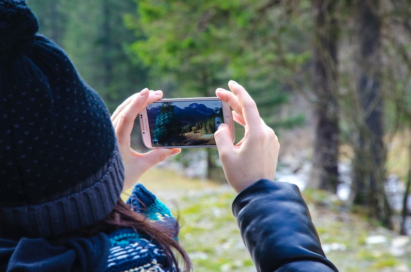 mobilapp i skog