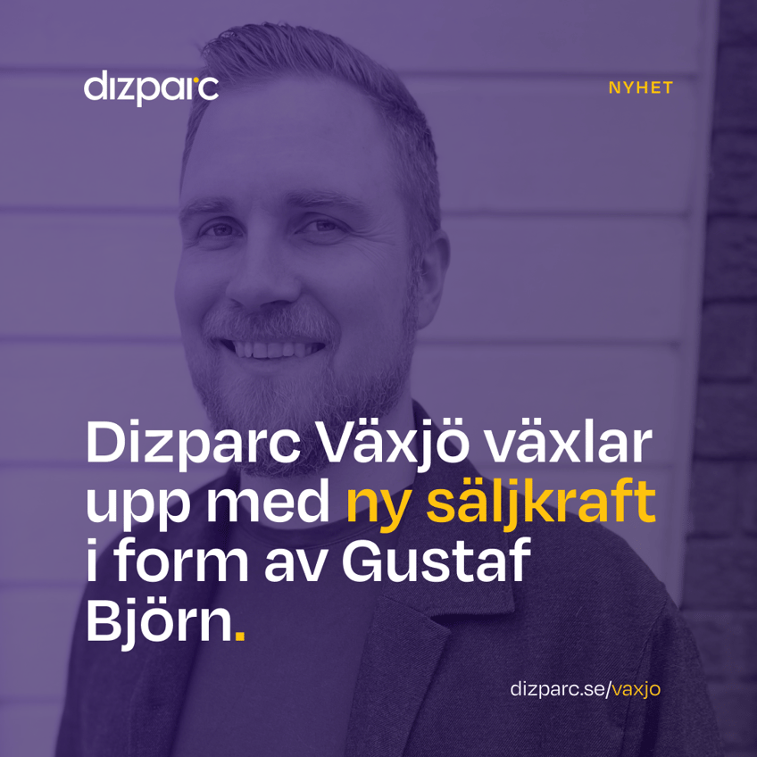 Gustaf Björn välkomnas till Dizparc Växjö